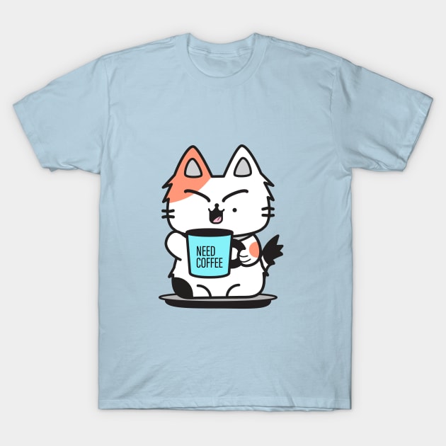 Cat coffee shirt on sale